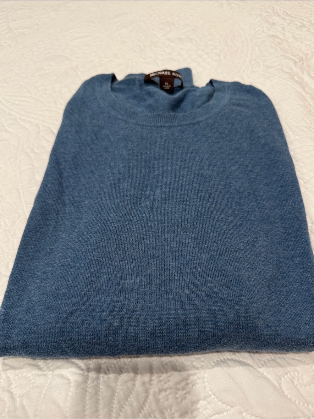 Michael Kors Men's Denim Blue Crewneck Sweater
